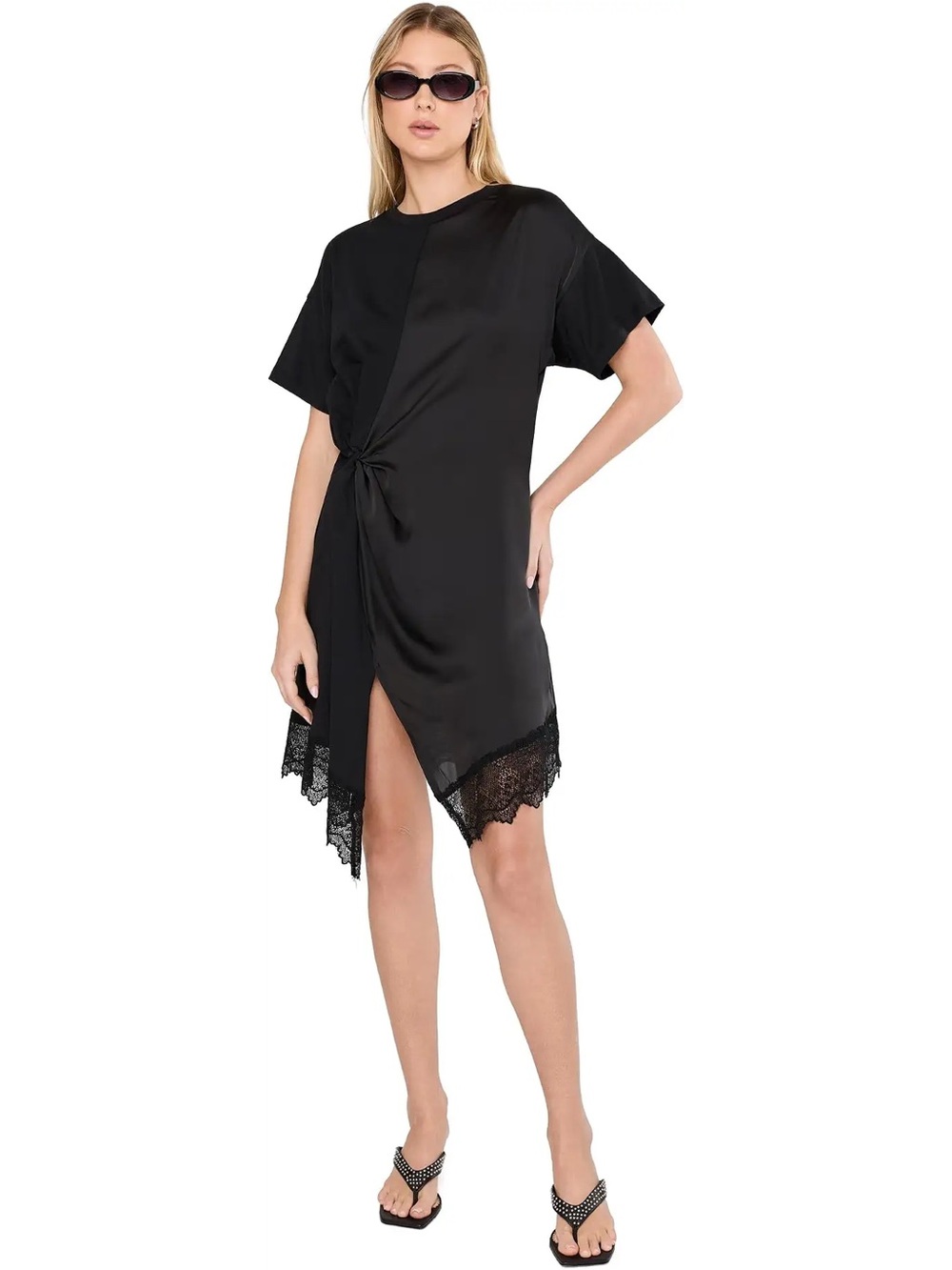 AllSaints Lana Lace Dress in black
